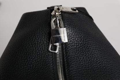 Dolce & Gabbana Black Calfskin Leather Hand Shoulder Duffle Bag - Sandy Store ByNet