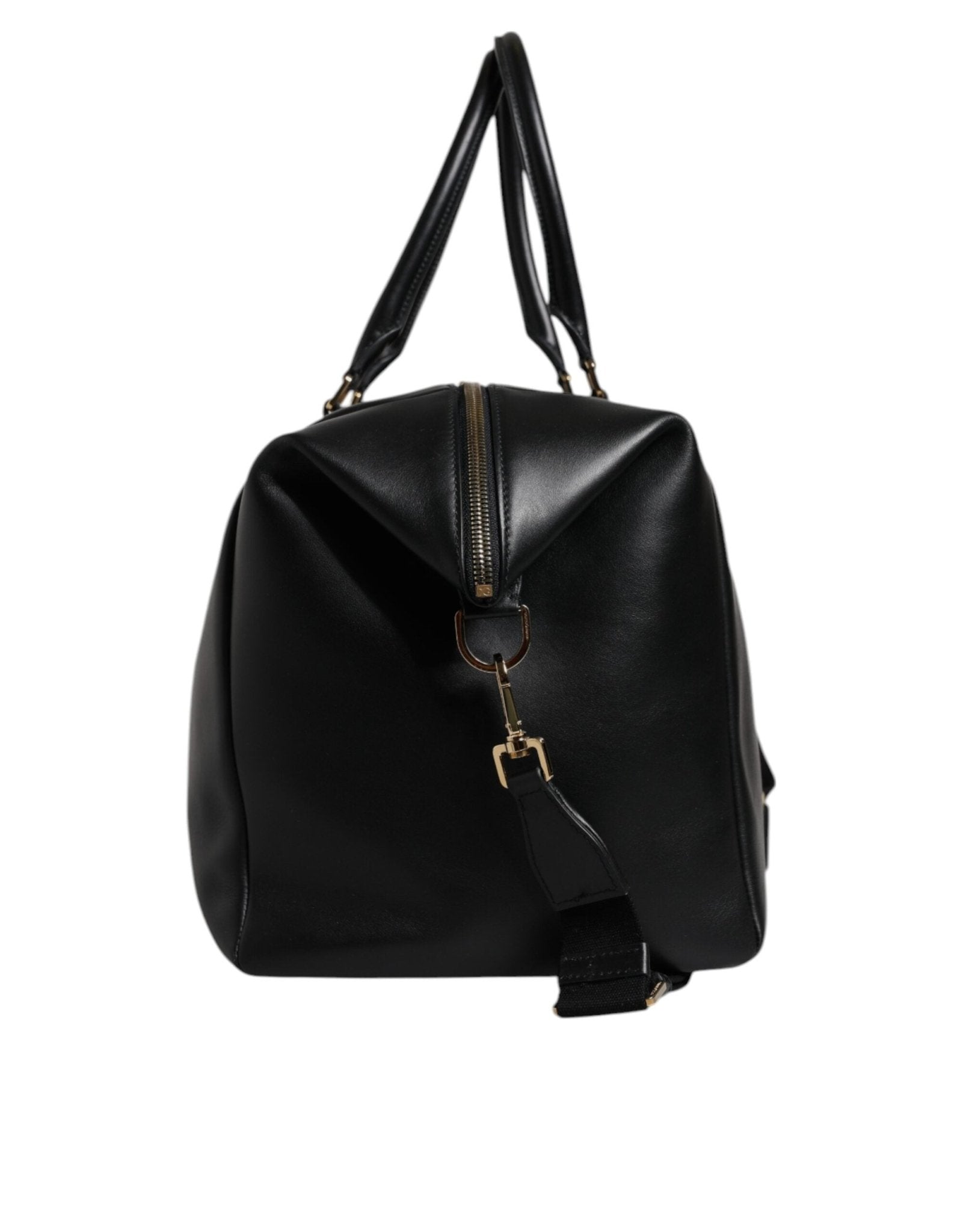 Dolce & Gabbana Black Calfskin Leather Hand Shoulder Duffle Bag - Sandy Store ByNet