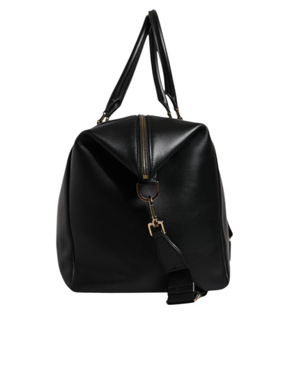 Dolce & Gabbana Black Calfskin Leather Hand Shoulder Duffle Bag - Sandy Store ByNet