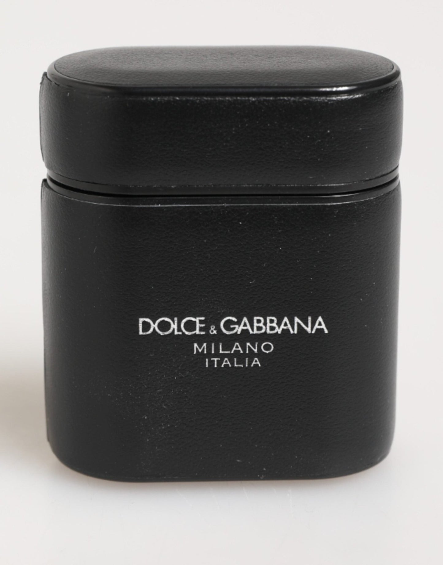 Dolce & Gabbana Black Calfskin Leather Logo Print Flip Holder Airpods Case – par Dolce & Gabbana | Disponible sur Sandy Store ByNet