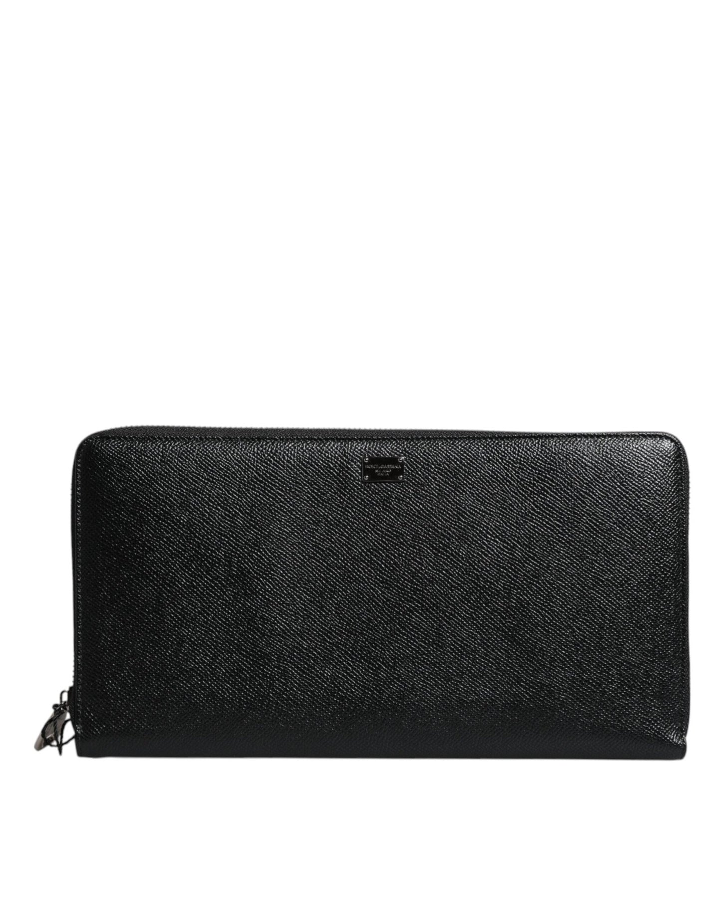 Dolce & Gabbana Black Calfskin Leather Logo Zip Around Continental Wallet – par Dolce & Gabbana | Disponible sur Sandy Store ByNet
