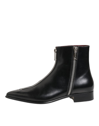 Dolce & Gabbana Black Calfskin Leather Men SHORT Boots Shoes – EU 41 | US 8 par Dolce & Gabbana | Disponible sur Sandy Store ByNet