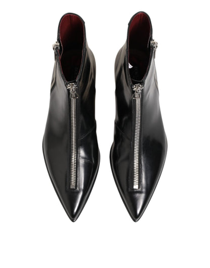 Dolce & Gabbana Black Calfskin Leather Men SHORT Boots Shoes – EU 41 | US 8 par Dolce & Gabbana | Disponible sur Sandy Store ByNet