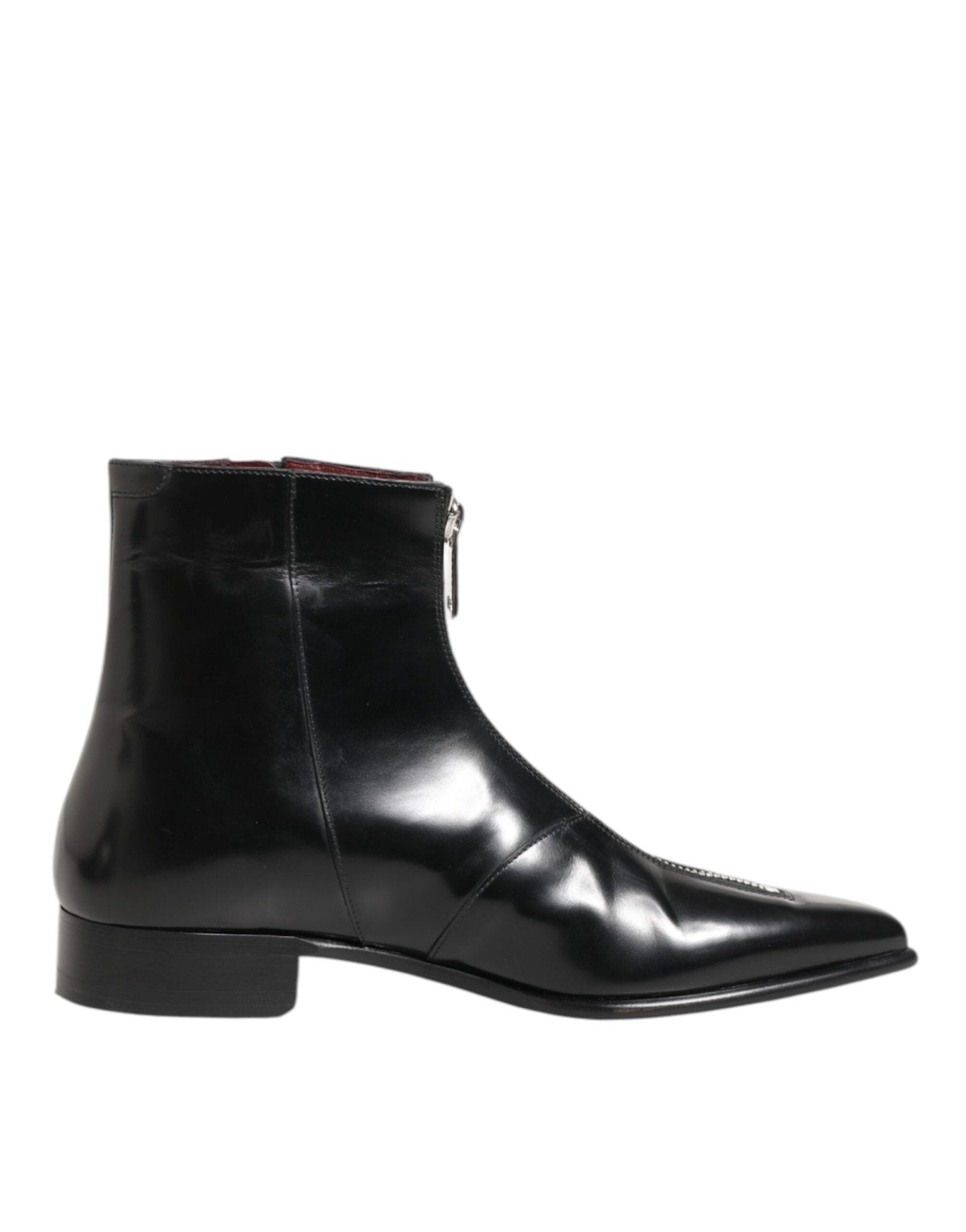 Dolce & Gabbana Black Calfskin Leather Men SHORT Boots Shoes – EU 41 | US 8 par Dolce & Gabbana | Disponible sur Sandy Store ByNet