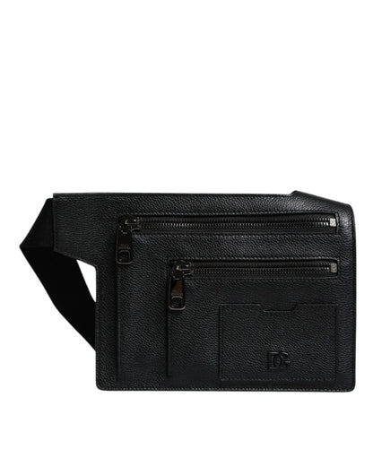 Dolce & Gabbana Black Calfskin Leather Messenger Crossbody Bag - Sandy Store ByNet
