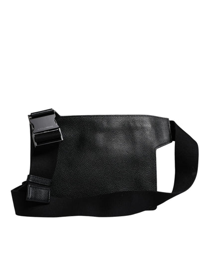 Dolce & Gabbana Black Calfskin Leather Messenger Crossbody Bag - Sandy Store ByNet
