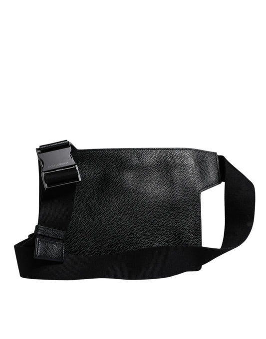 Dolce & Gabbana Black Calfskin Leather Messenger Crossbody Bag - Sandy Store ByNet