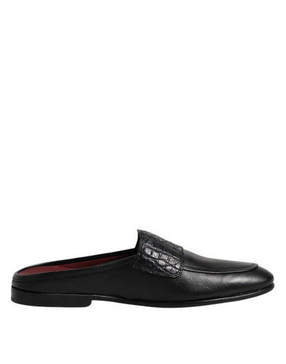 Dolce & Gabbana Black Calfskin Leather Slip On Loafers Shoes – EU40/US7 par Dolce & Gabbana | Disponible sur Sandy Store ByNet