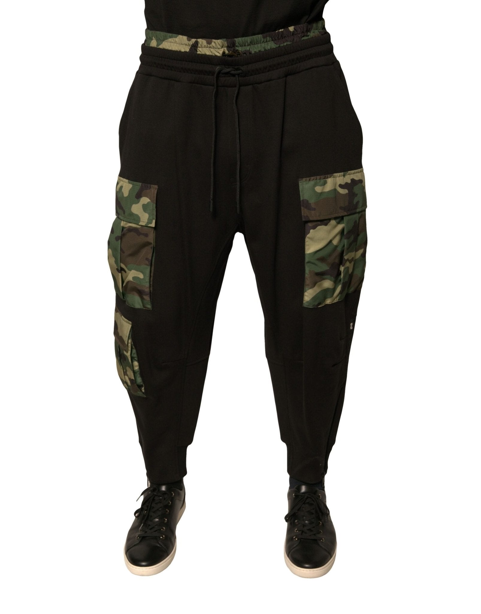 Dolce & Gabbana Black Camouflage Cotton Jogger Cargo Pants – IT44 | XS par Dolce & Gabbana | Disponible sur Sandy Store ByNet
