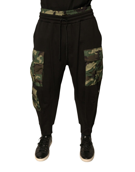 Dolce & Gabbana Black Camouflage Cotton Jogger Cargo Pants – IT44 | XS par Dolce & Gabbana | Disponible sur Sandy Store ByNet