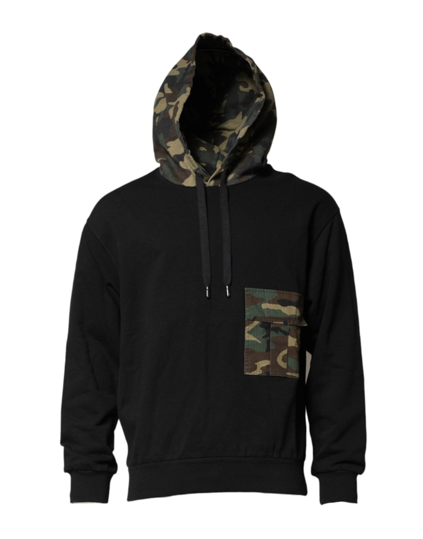 Dolce & Gabbana Black Camouflage Hooded Sweatshirt Sweater – IT46 | S par Dolce & Gabbana | Disponible sur Sandy Store ByNet