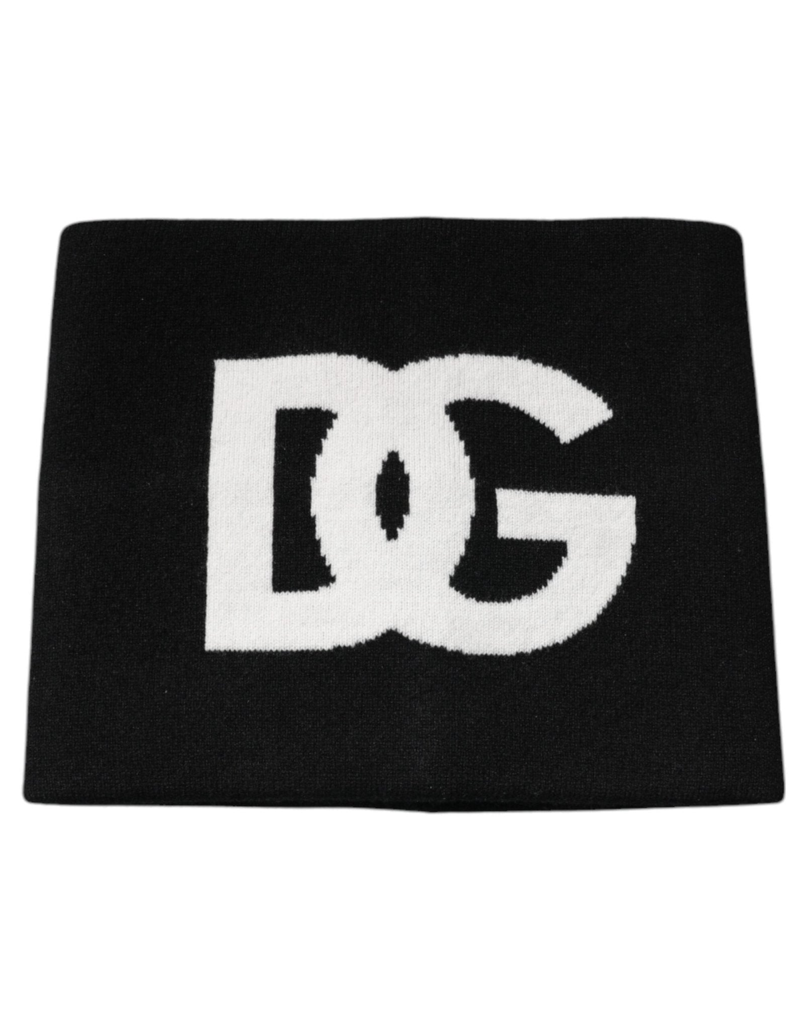 Dolce & Gabbana Black Cashmere DG Logo Square Handkerchief Scarf – par Dolce & Gabbana | Disponible sur Sandy Store ByNet