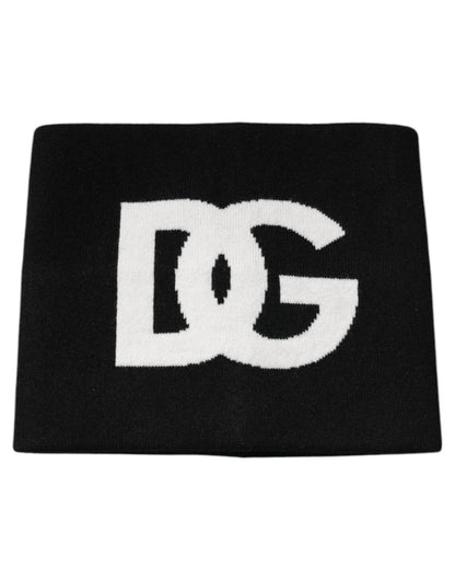 Dolce & Gabbana Black Cashmere DG Logo Square Handkerchief Scarf – par Dolce & Gabbana | Disponible sur Sandy Store ByNet