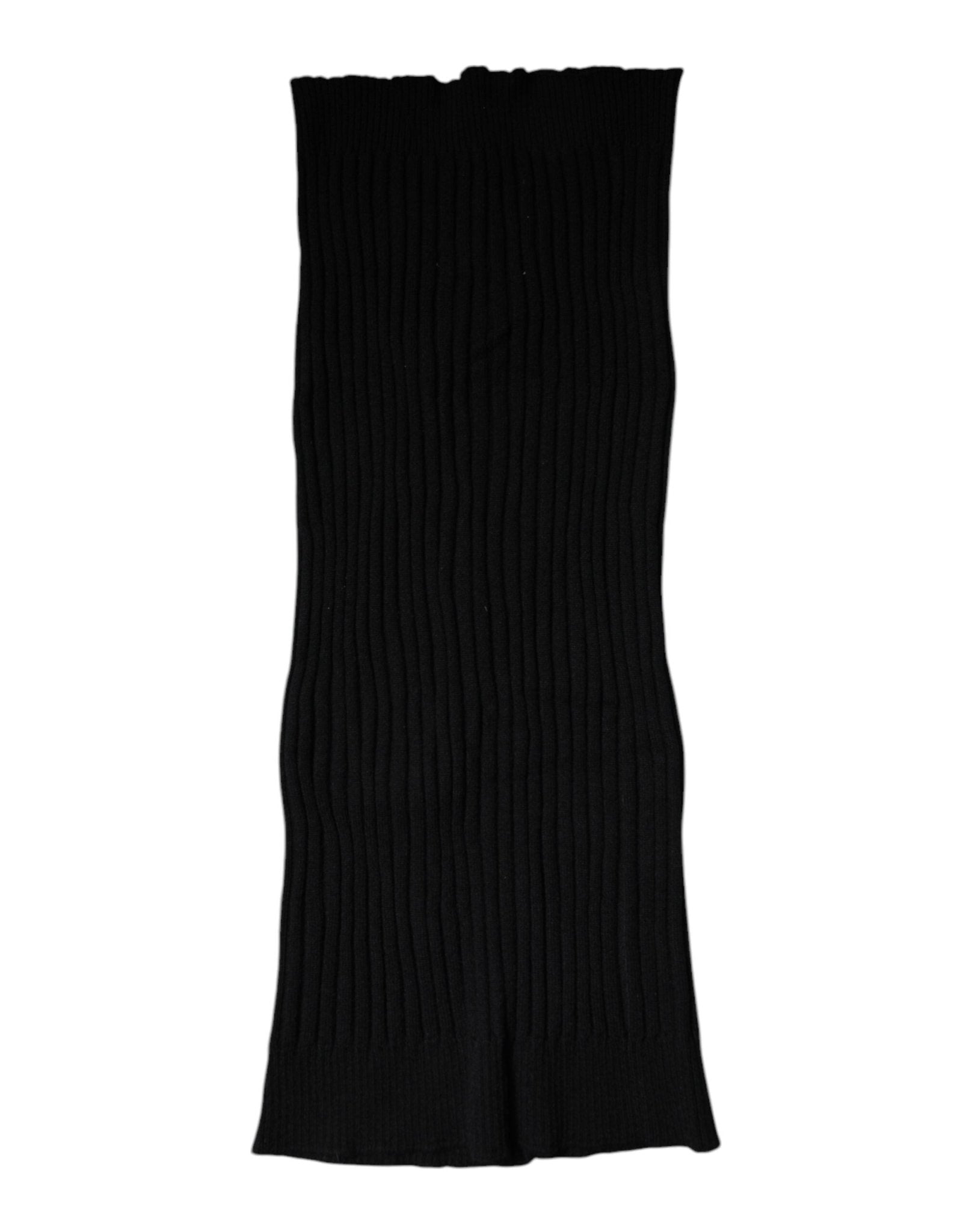 Dolce & Gabbana Black Cashmere Knitted Neck Warmer Foulard Scarf – par Dolce & Gabbana | Disponible sur Sandy Store ByNet