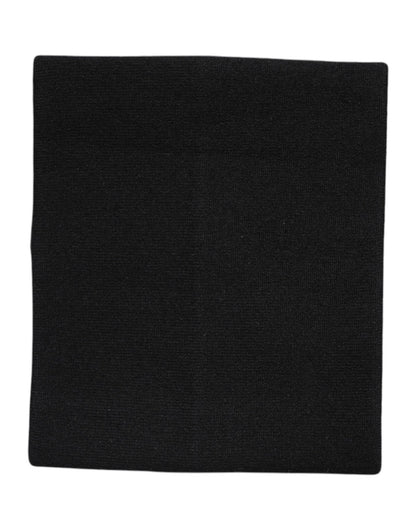 Dolce & Gabbana Black Cashmere Knitted Neck Warmer Foulard Scarf – par Dolce & Gabbana | Disponible sur Sandy Store ByNet