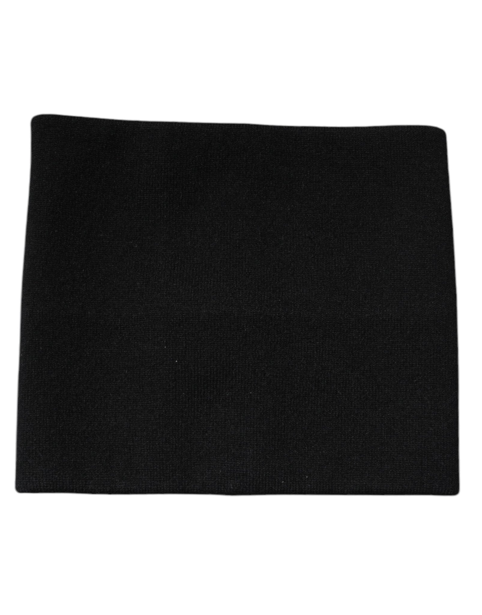 Dolce & Gabbana Black Cashmere Knitted Square Handkerchief Scarf – par Dolce & Gabbana | Disponible sur Sandy Store ByNet
