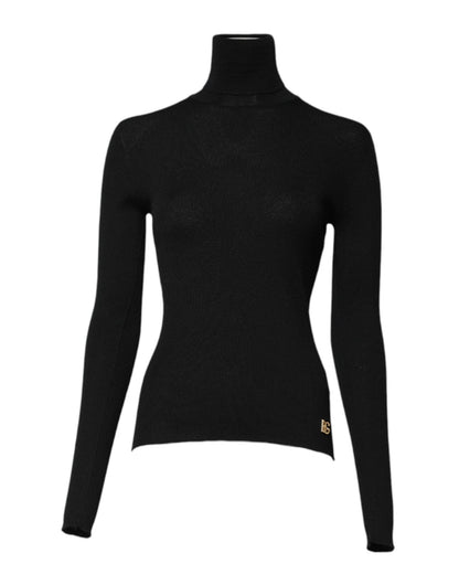 Dolce & Gabbana Black Cashmere Turtleneck Knitted Blouse Top – IT42|M par Dolce & Gabbana | Disponible sur Sandy Store ByNet