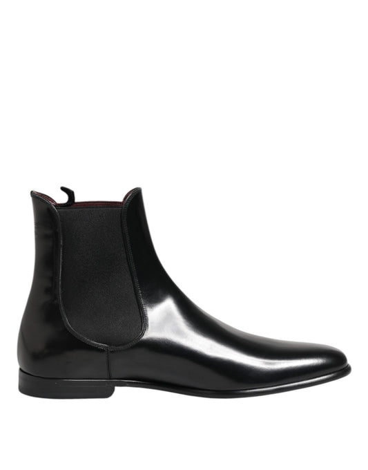Dolce & Gabbana Black Chelsea Slip On Mid Calf Boots Shoes – EU44/US11 par Dolce & Gabbana | Disponible sur Sandy Store ByNet