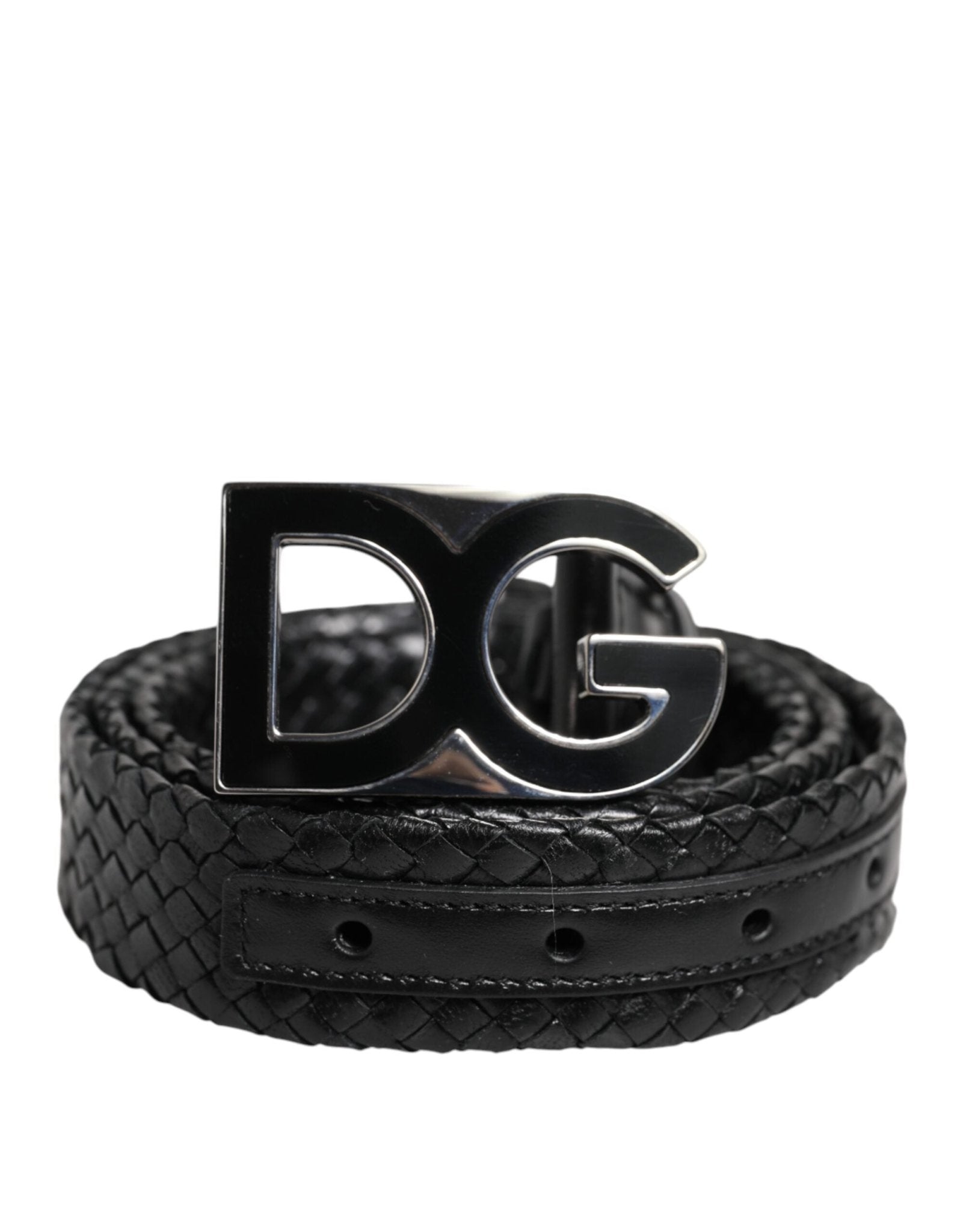 Dolce & Gabbana Black Classic Leather DG Logo Buckle Belt – 95 cm / 38 Inches par Dolce & Gabbana | Disponible sur Sandy Store ByNet