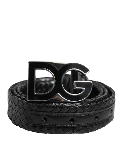 Dolce & Gabbana Black Classic Leather DG Logo Buckle Belt – 95 cm / 38 Inches par Dolce & Gabbana | Disponible sur Sandy Store ByNet