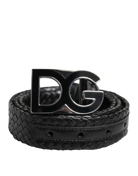 Dolce & Gabbana Black Classic Leather DG Logo Buckle Belt – 95 cm / 38 Inches par Dolce & Gabbana | Disponible sur Sandy Store ByNet
