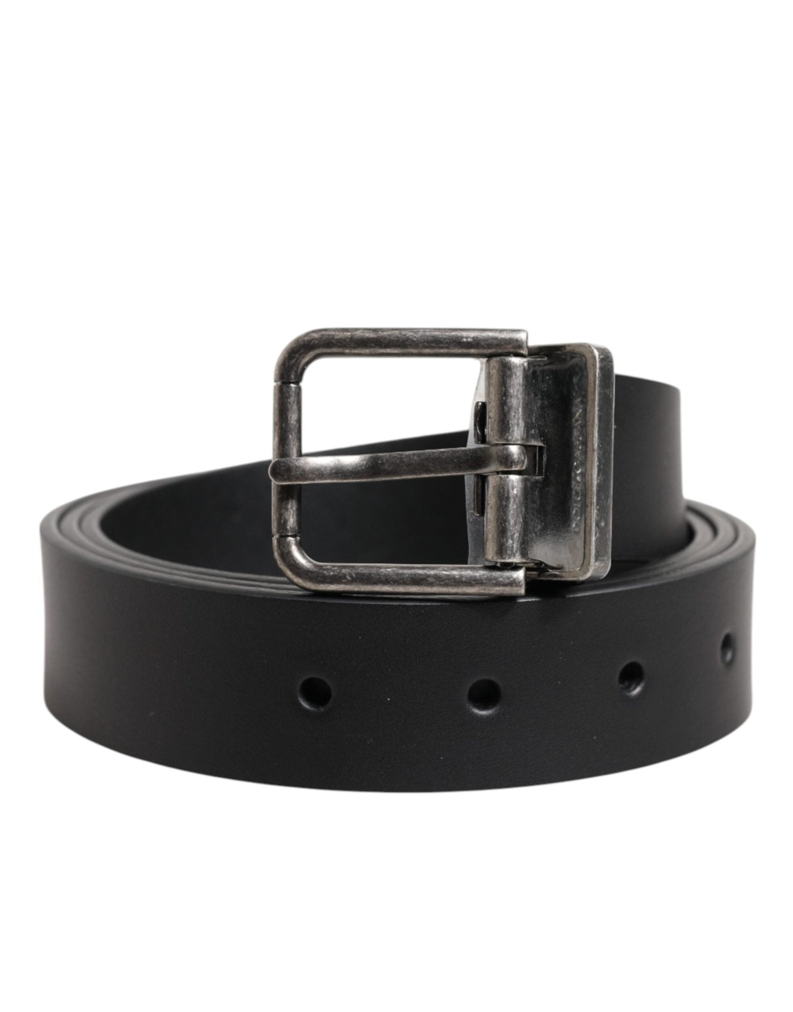 Dolce & Gabbana Black Classic Leather Metal Buckle Belt – 90 cm / 36 Inches par Dolce & Gabbana | Disponible sur Sandy Store ByNet