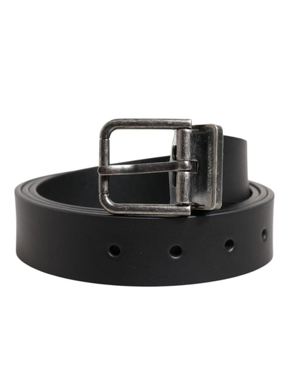 Dolce & Gabbana Black Classic Leather Metal Buckle Belt – 90 cm / 36 Inches par Dolce & Gabbana | Disponible sur Sandy Store ByNet