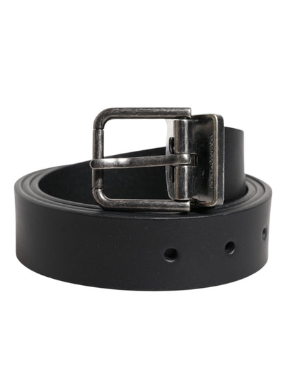 Dolce & Gabbana Black Classic Leather Metal Buckle Belt – 95 cm / 38 Inches par Dolce & Gabbana | Disponible sur Sandy Store ByNet