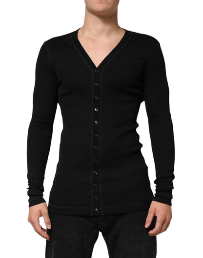 Dolce & Gabbana Black Cotton Button Up Men Cardigan Sweater – M par Dolce & Gabbana | Disponible sur Sandy Store ByNet