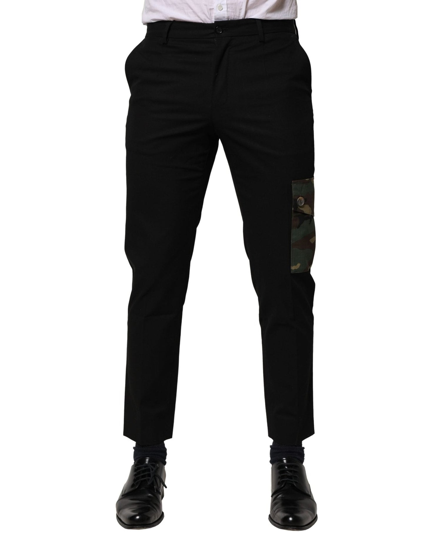 Dolce & Gabbana Black Cotton Cargo Dress Men Pants – IT46 | S par Dolce & Gabbana | Disponible sur Sandy Store ByNet