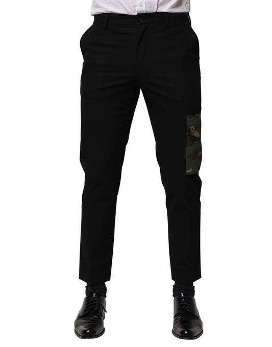 Dolce & Gabbana Black Cotton Cargo Dress Men Pants – IT46 | S par Dolce & Gabbana | Disponible sur Sandy Store ByNet