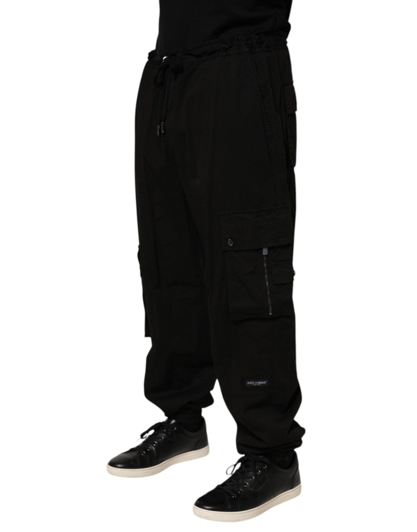 Dolce & Gabbana Black Cotton Cargo Jogger Sweatpants Pants – IT58 | XXL par Dolce & Gabbana | Disponible sur Sandy Store ByNet