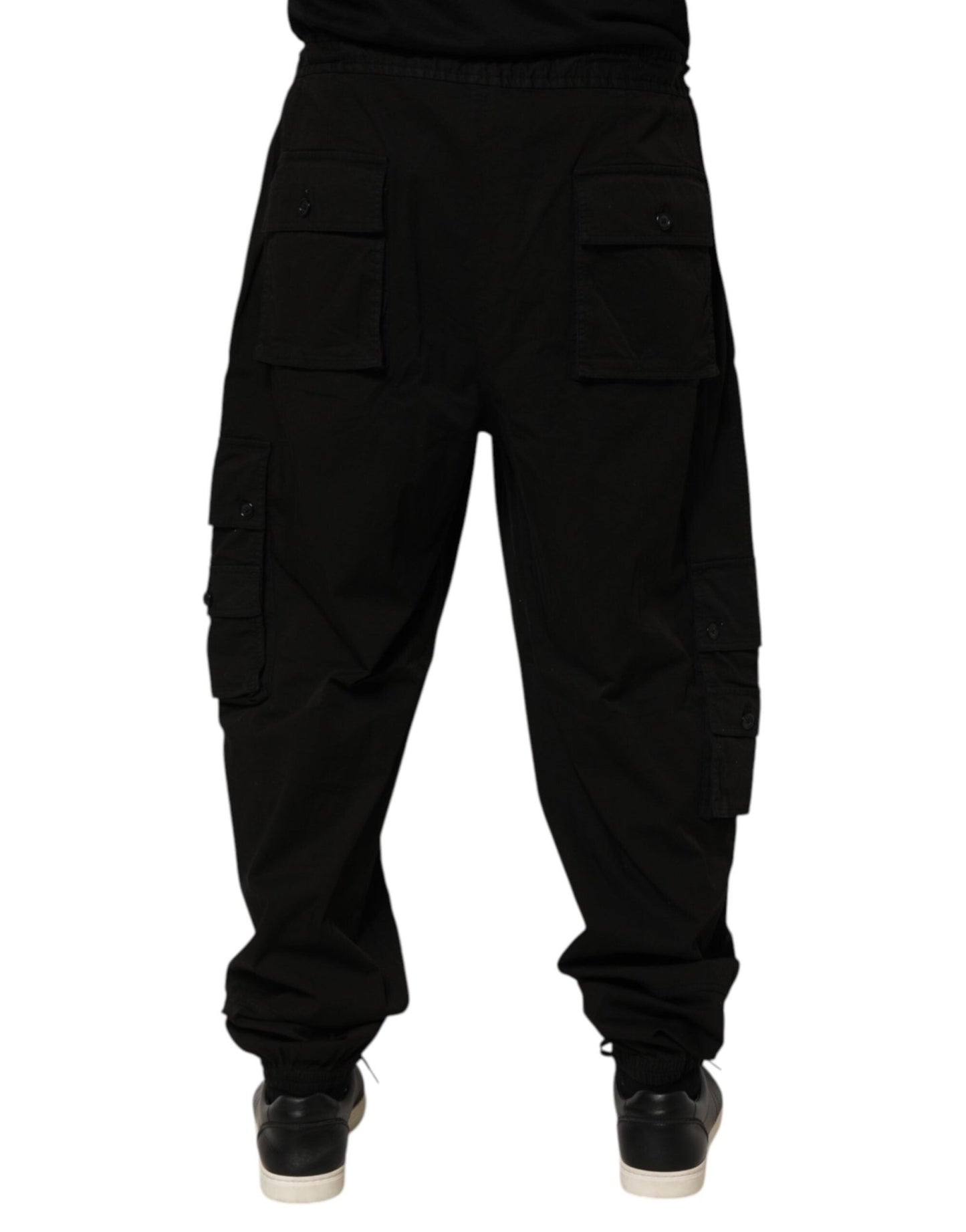 Dolce & Gabbana Black Cotton Cargo Jogger Sweatpants Pants – IT58 | XXL par Dolce & Gabbana | Disponible sur Sandy Store ByNet