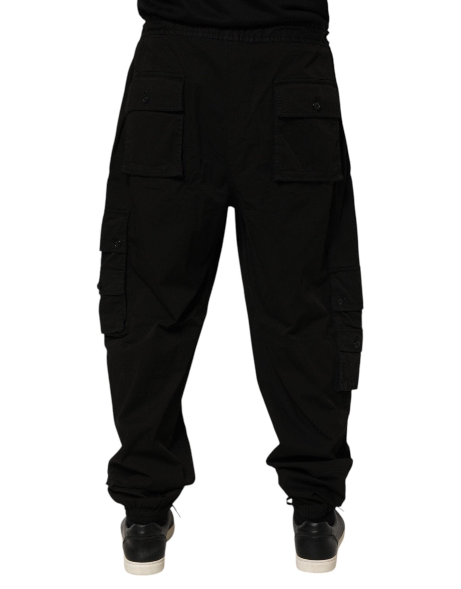 Dolce & Gabbana Black Cotton Cargo Jogger Sweatpants Pants – IT58 | XXL par Dolce & Gabbana | Disponible sur Sandy Store ByNet