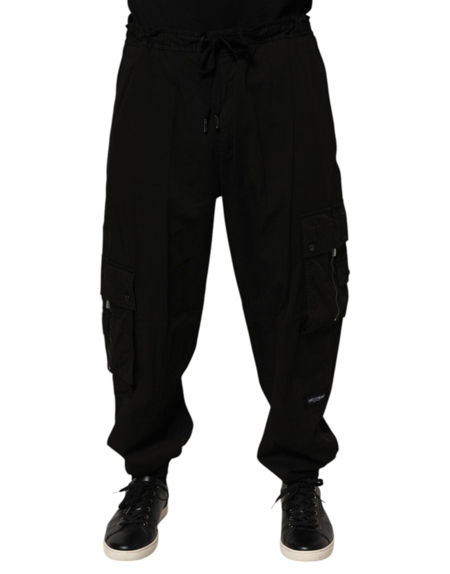 Dolce & Gabbana Black Cotton Cargo Jogger Sweatpants Pants – IT58 | XXL par Dolce & Gabbana | Disponible sur Sandy Store ByNet