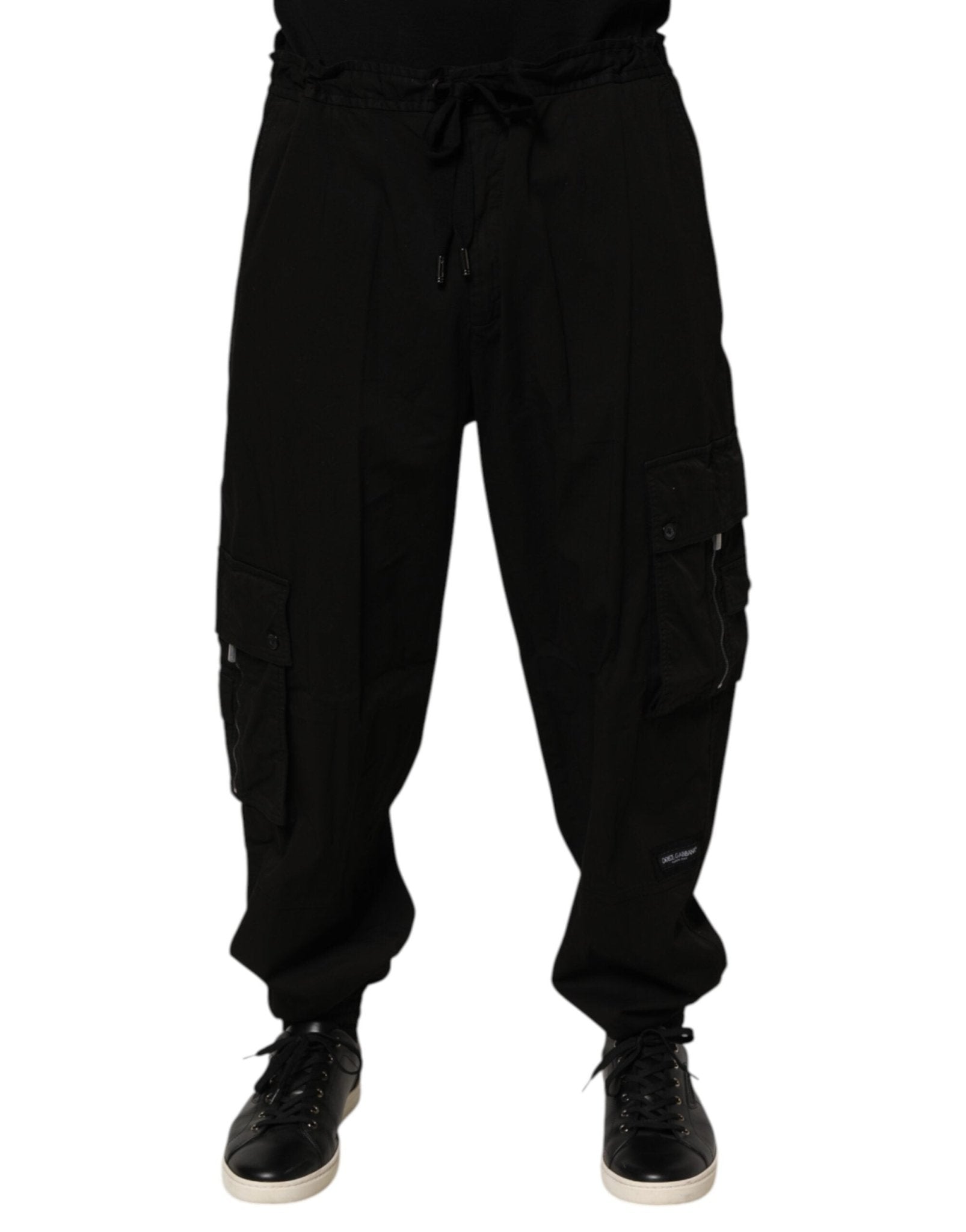 Dolce & Gabbana Black Cotton Cargo Jogger Sweatpants Pants – IT58 | XXL par Dolce & Gabbana | Disponible sur Sandy Store ByNet