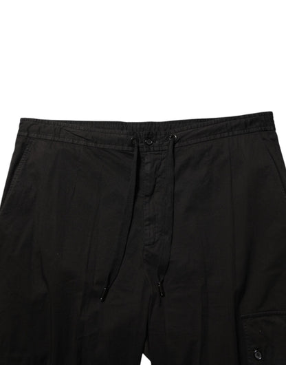 Dolce & Gabbana Black Cotton Cargo Jogger Sweatpants Pants – IT58 | XXL par Dolce & Gabbana | Disponible sur Sandy Store ByNet