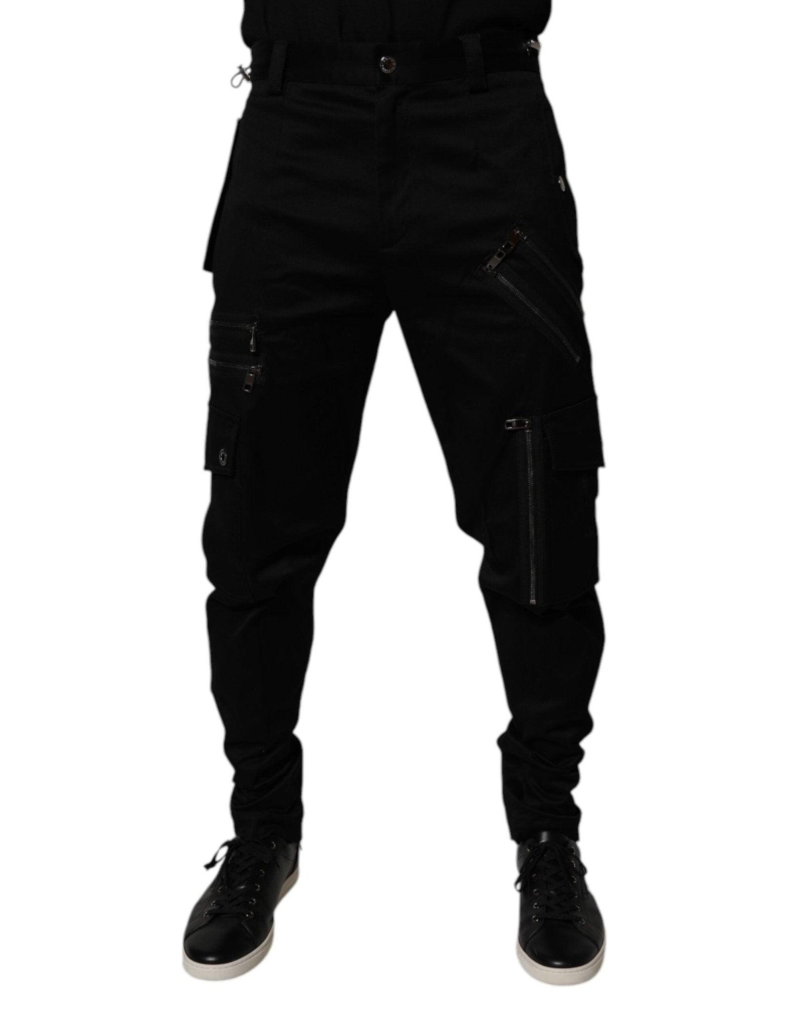 Dolce & Gabbana Black Cotton Cargo Tapered Pants – IT48 | M par Dolce & Gabbana | Disponible sur Sandy Store ByNet