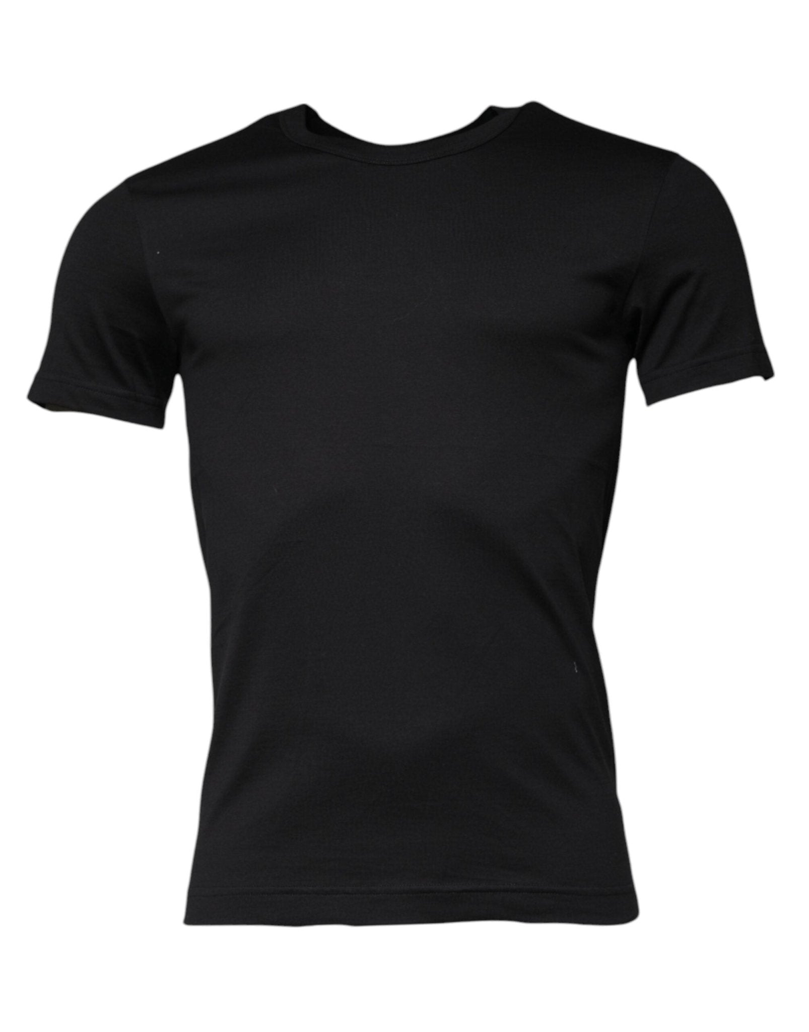 Dolce & Gabbana Black Cotton Crew Neck Short Sleeves T-shirt – IT44 | XS par Dolce & Gabbana | Disponible sur Sandy Store ByNet