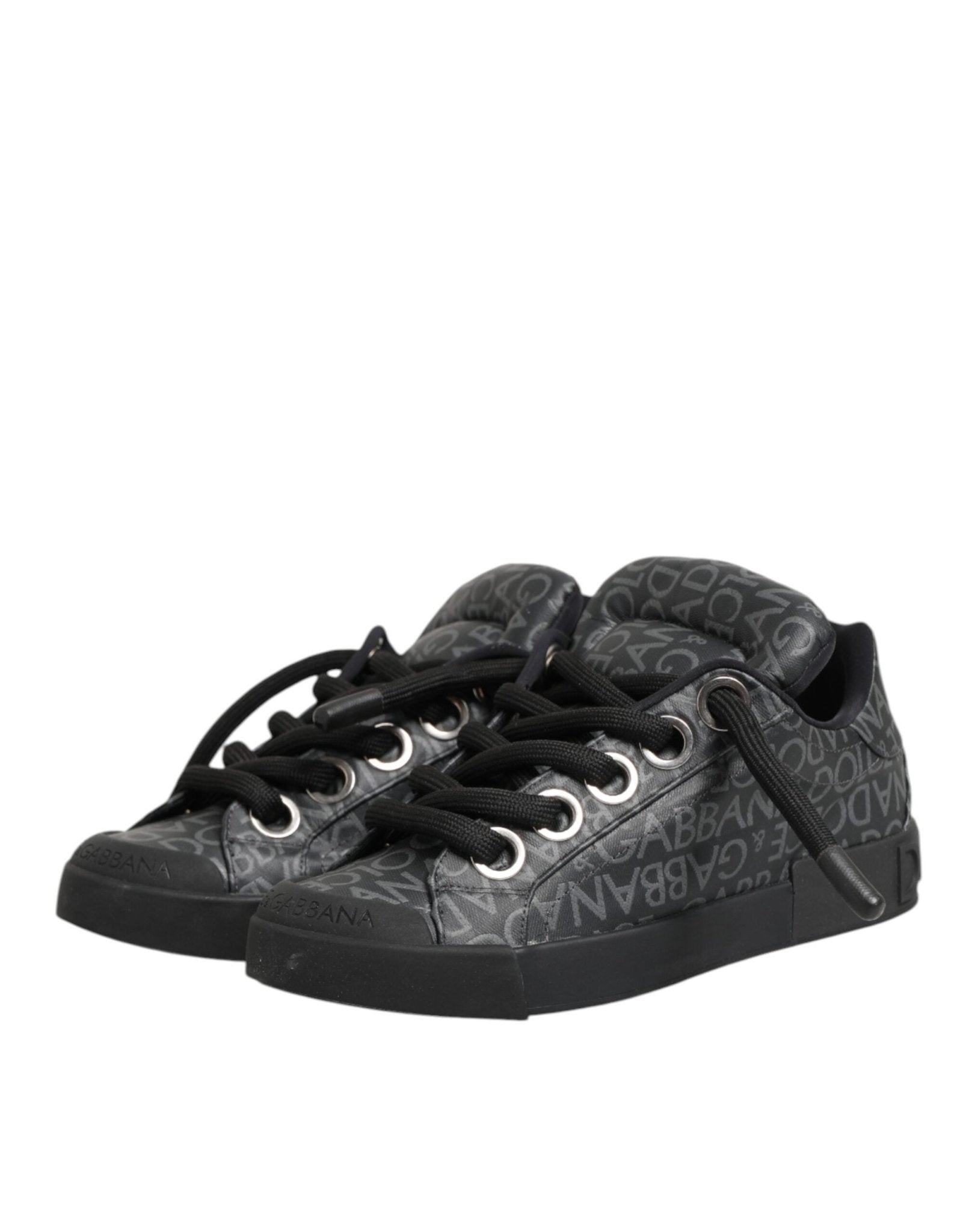 Dolce & Gabbana Black Cotton Denim Logo Low Top Sneakers Shoes – EU44/US11 par Dolce & Gabbana | Disponible sur Sandy Store ByNet