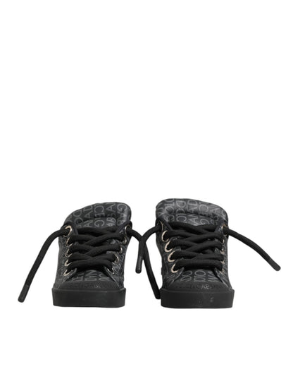 Dolce & Gabbana Black Cotton Denim Logo Low Top Sneakers Shoes – EU44/US11 par Dolce & Gabbana | Disponible sur Sandy Store ByNet