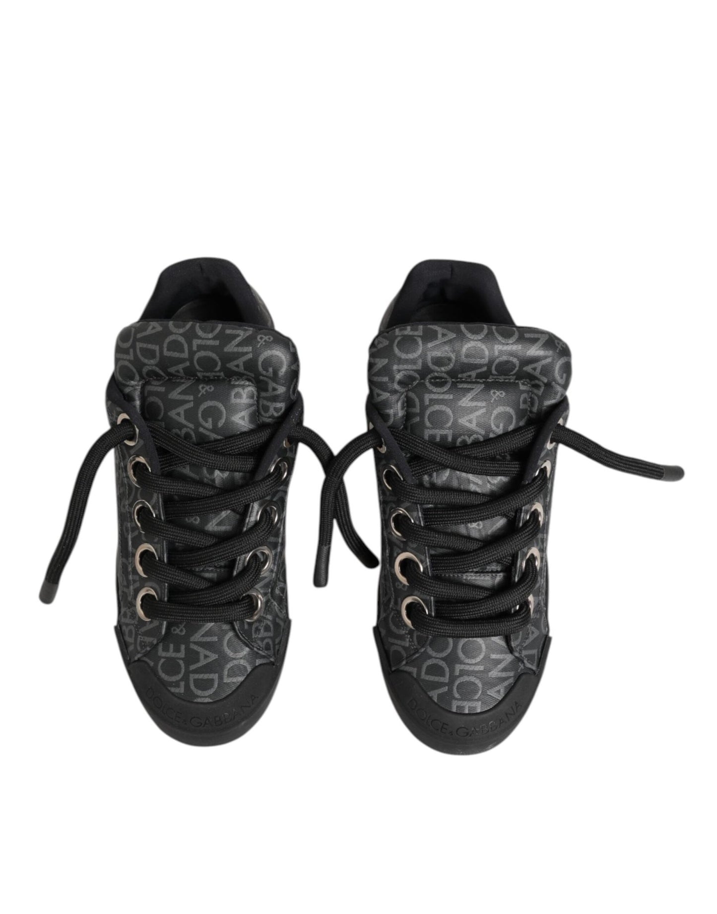 Dolce & Gabbana Black Cotton Denim Logo Low Top Sneakers Shoes – EU44/US11 par Dolce & Gabbana | Disponible sur Sandy Store ByNet