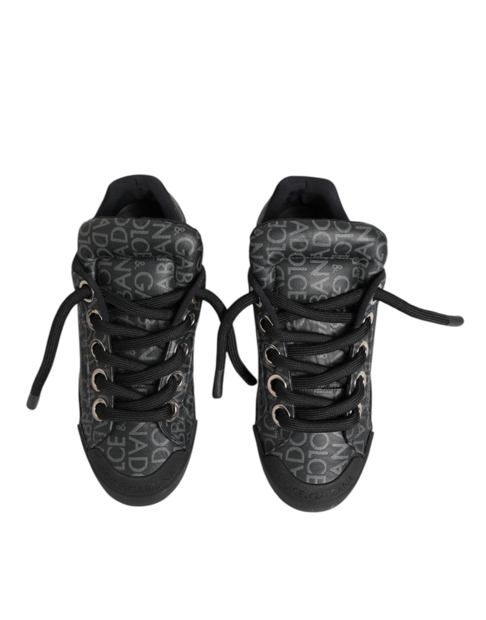 Dolce & Gabbana Black Cotton Denim Logo Low Top Sneakers Shoes – EU44/US11 par Dolce & Gabbana | Disponible sur Sandy Store ByNet