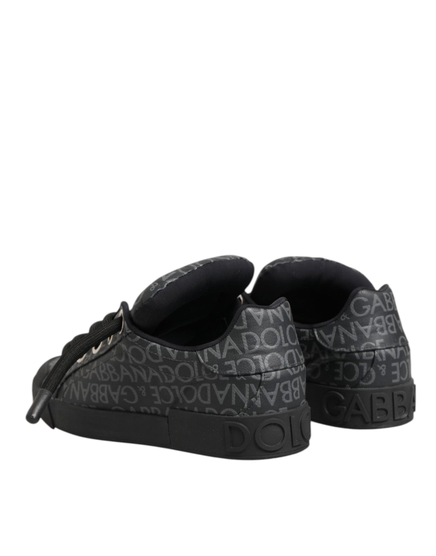 Dolce & Gabbana Black Cotton Denim Logo Low Top Sneakers Shoes – EU44/US11 par Dolce & Gabbana | Disponible sur Sandy Store ByNet