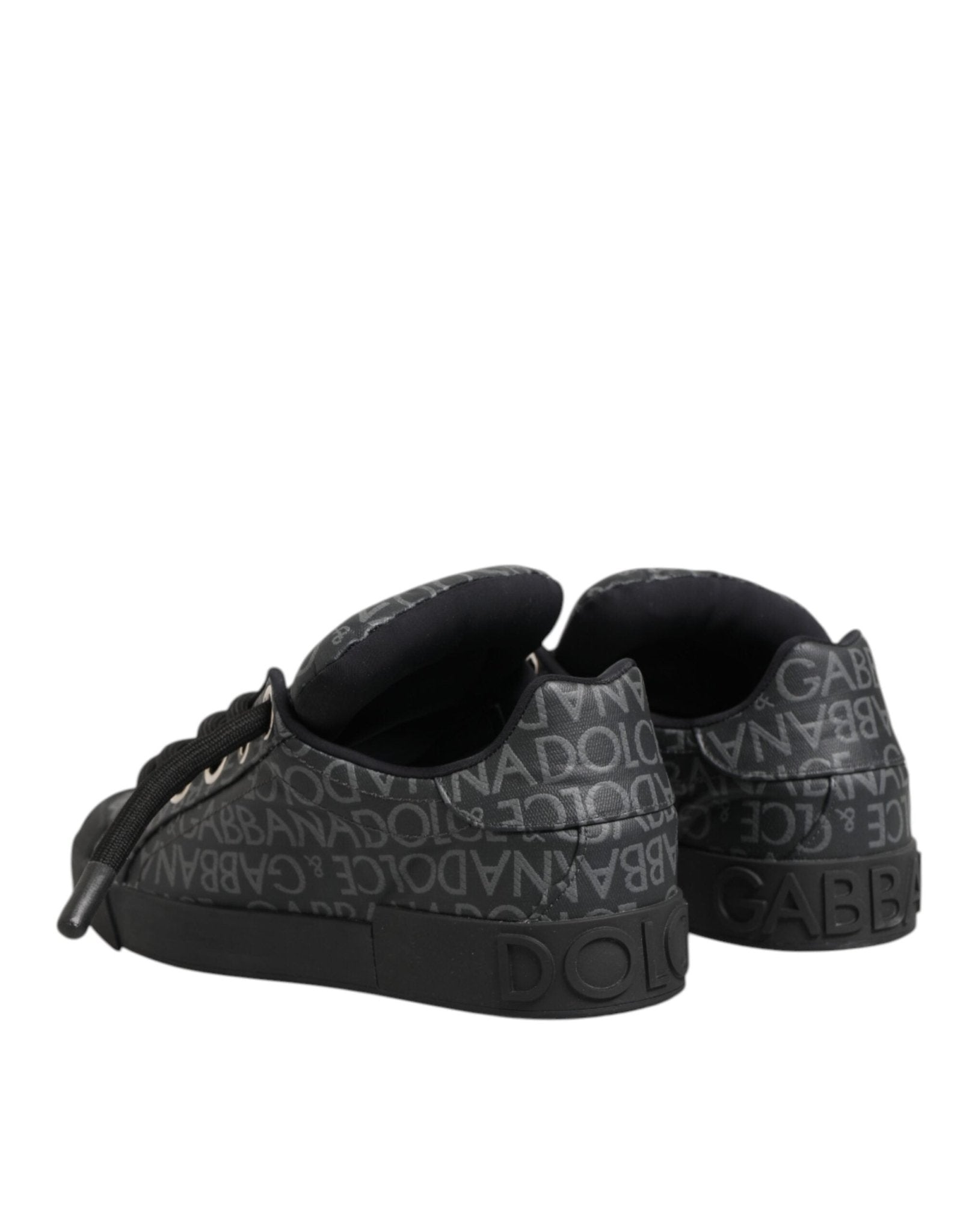 Dolce & Gabbana Black Cotton Denim Logo Low Top Sneakers Shoes – EU44/US11 par Dolce & Gabbana | Disponible sur Sandy Store ByNet