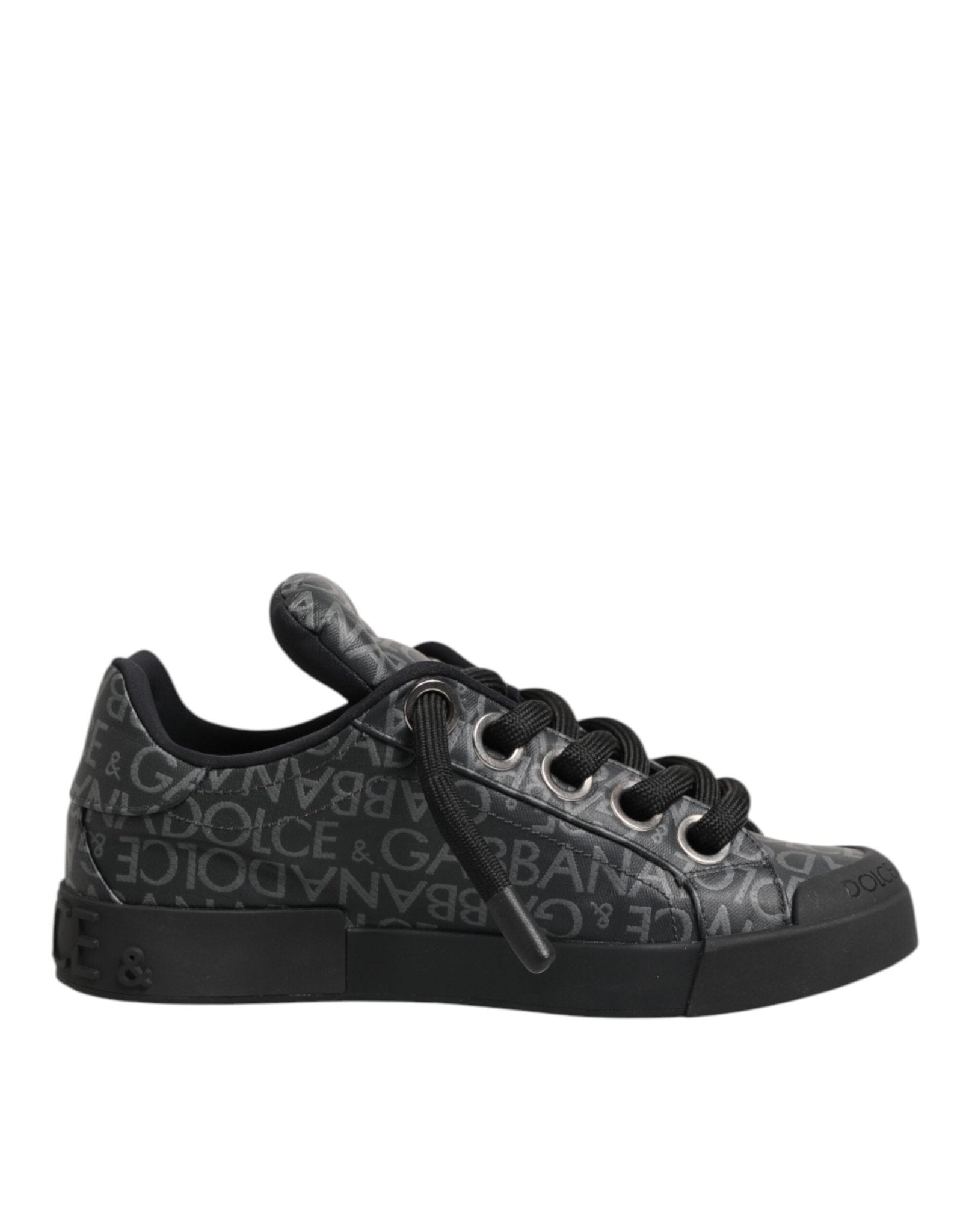 Dolce & Gabbana Black Cotton Denim Logo Low Top Sneakers Shoes – EU44/US11 par Dolce & Gabbana | Disponible sur Sandy Store ByNet