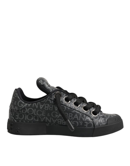 Dolce & Gabbana Black Cotton Denim Logo Low Top Sneakers Shoes – EU44/US11 par Dolce & Gabbana | Disponible sur Sandy Store ByNet