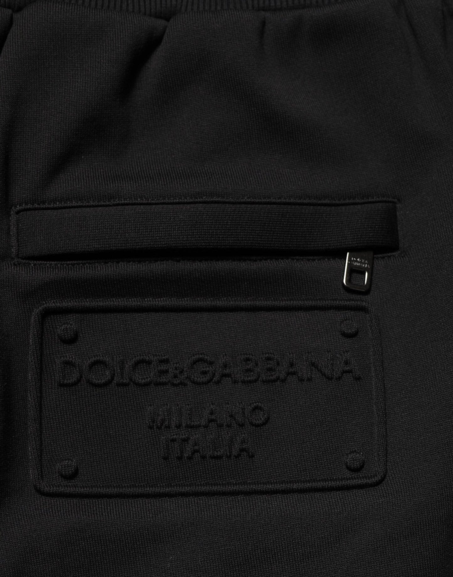 Dolce & Gabbana Black Cotton Drawstring Logo Sweatpants Pants – IT54 | XL par Dolce & Gabbana | Disponible sur Sandy Store ByNet