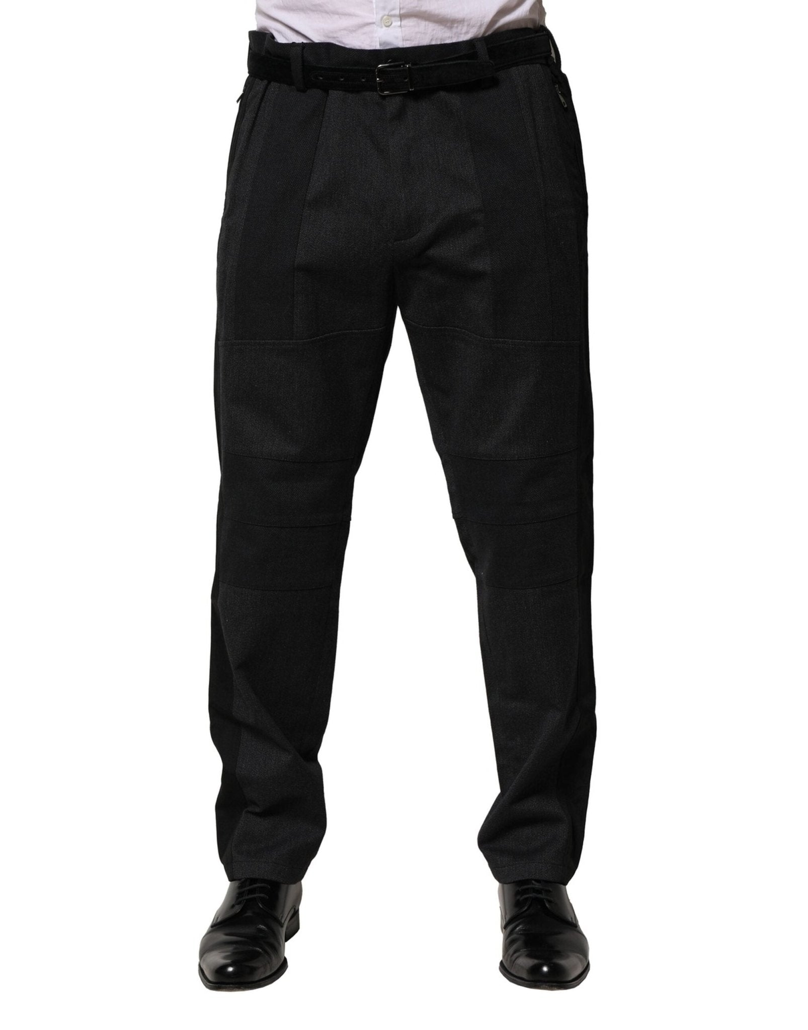 Dolce & Gabbana Black Cotton Dress Slim Formal Pants – IT44 | XS par Dolce & Gabbana | Disponible sur Sandy Store ByNet
