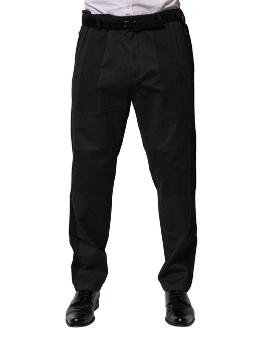 Dolce & Gabbana Black Cotton Dress Slim Formal Pants – IT44 | XS par Dolce & Gabbana | Disponible sur Sandy Store ByNet